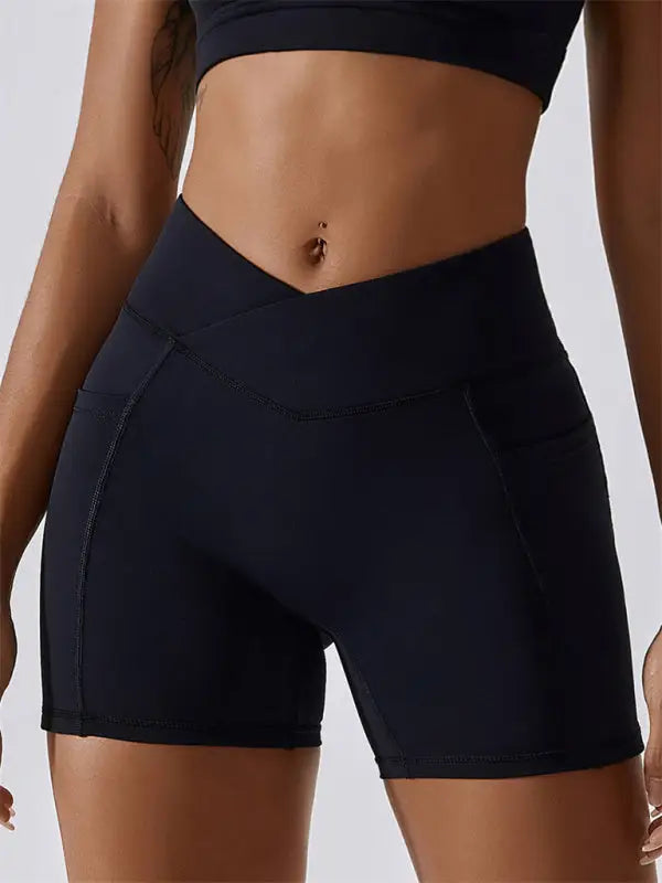 Summer time pockets sports shorts - black / s - active