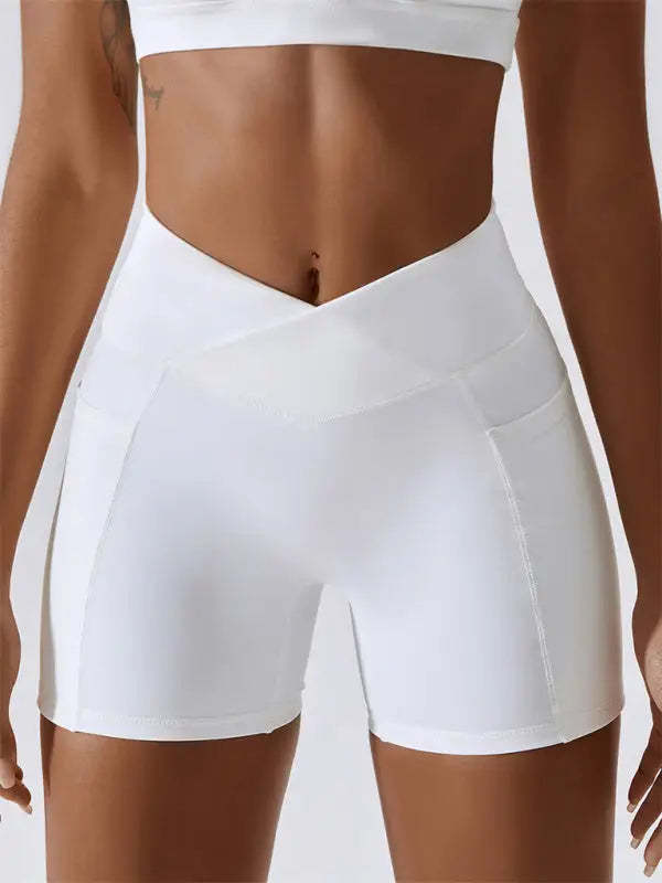 Summer time pockets sports shorts - white / s - active