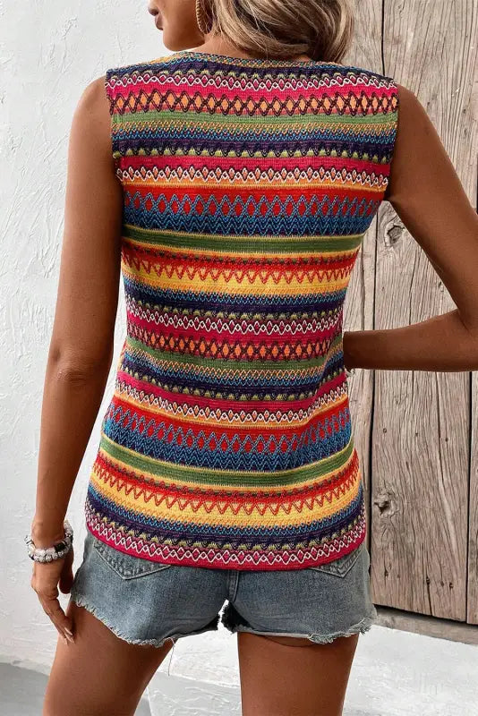 Sunbeam mosaic tank top - tops