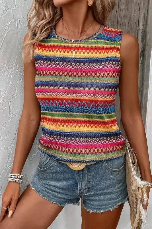 Sunbeam Mosaic Tank Top - Fashionfitz