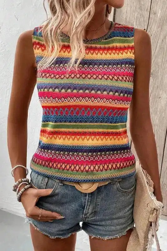 Sunbeam Mosaic Tank Top - Fashionfitz