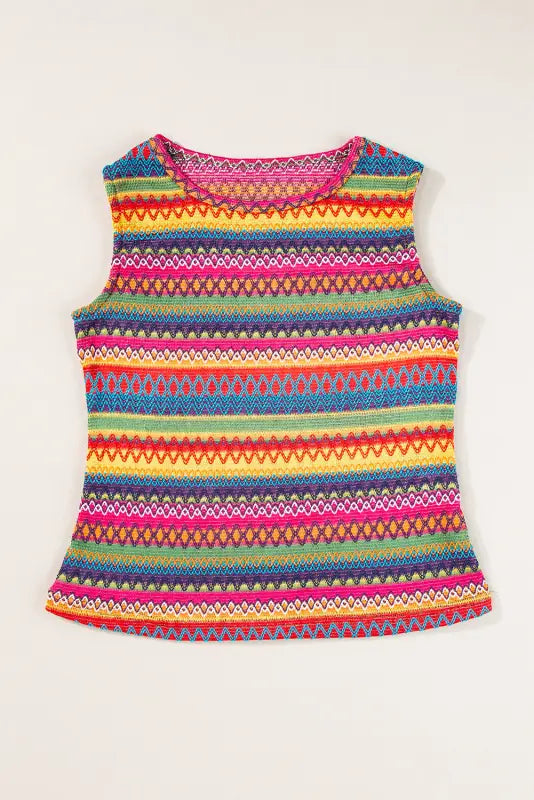 Sunbeam mosaic tank top - tops