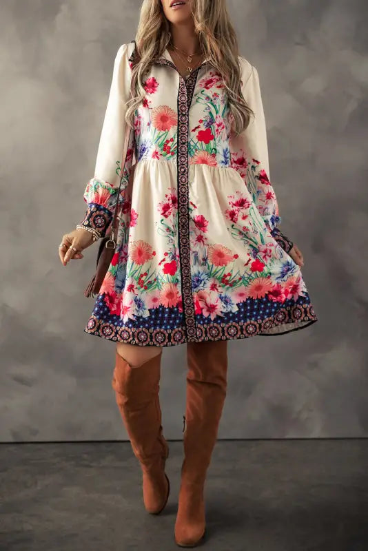 Sunset florals shirt dress | floral dresses | fashionfitz