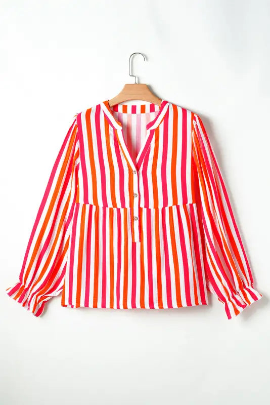 Sunset stripe balloon blouse - chic summer style | fashionfitz