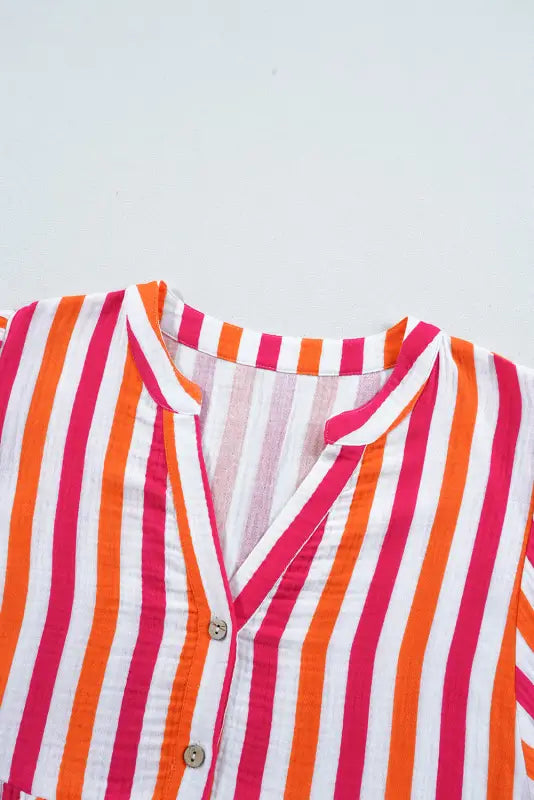 Sunset stripe balloon blouse