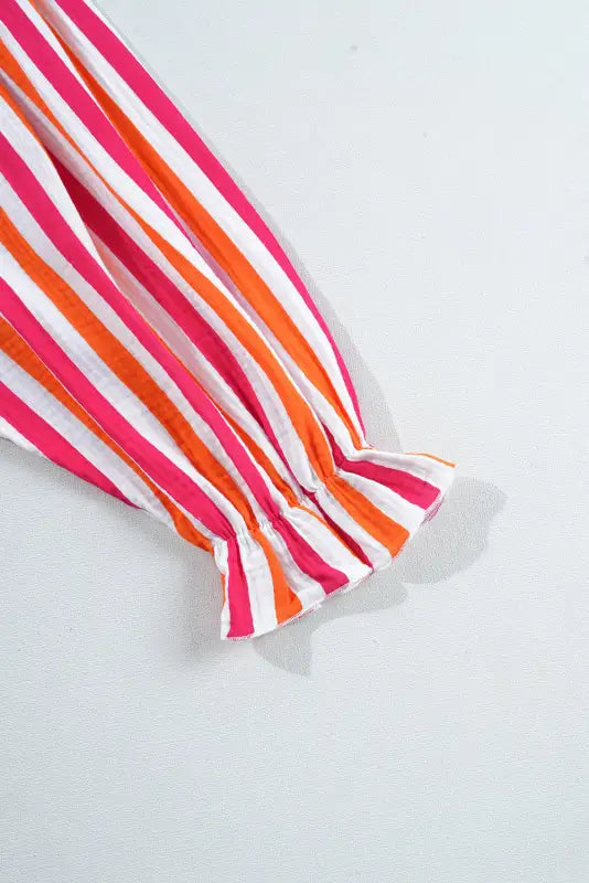 Sunset stripe balloon blouse