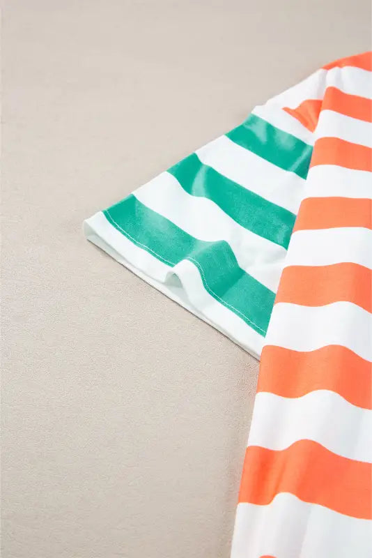 Sunset stripe pocket tee - tops/tops & tees