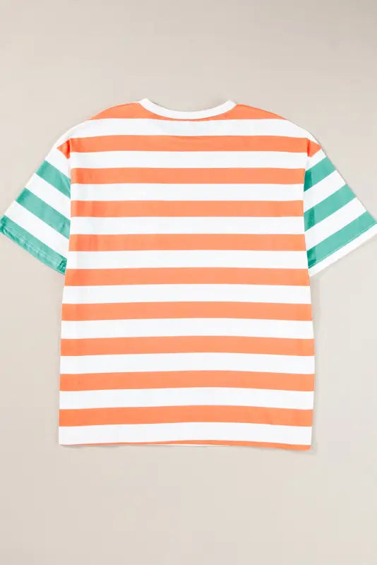 Sunset stripe pocket tee - tops/tops & tees