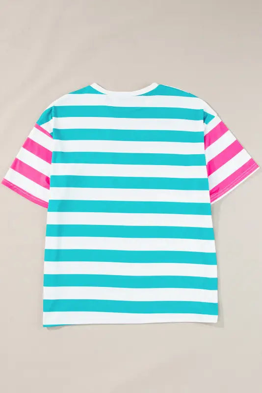 Sunset stripe pocket tee - tops/tops & tees