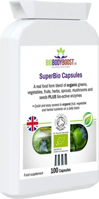 SuperBio Capsules - Vegan Organic Greens Blend - Fashionfitz
