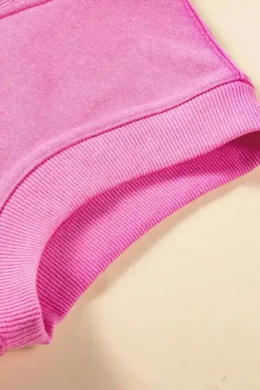 Sweatshirt Dress - Black Quarter Zip Pocketed Cap Sleeve - Fashionfitz