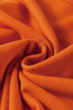 Carrot Fleece Patchwork Side Slits High Low Sweatshirt - Fashionfitz