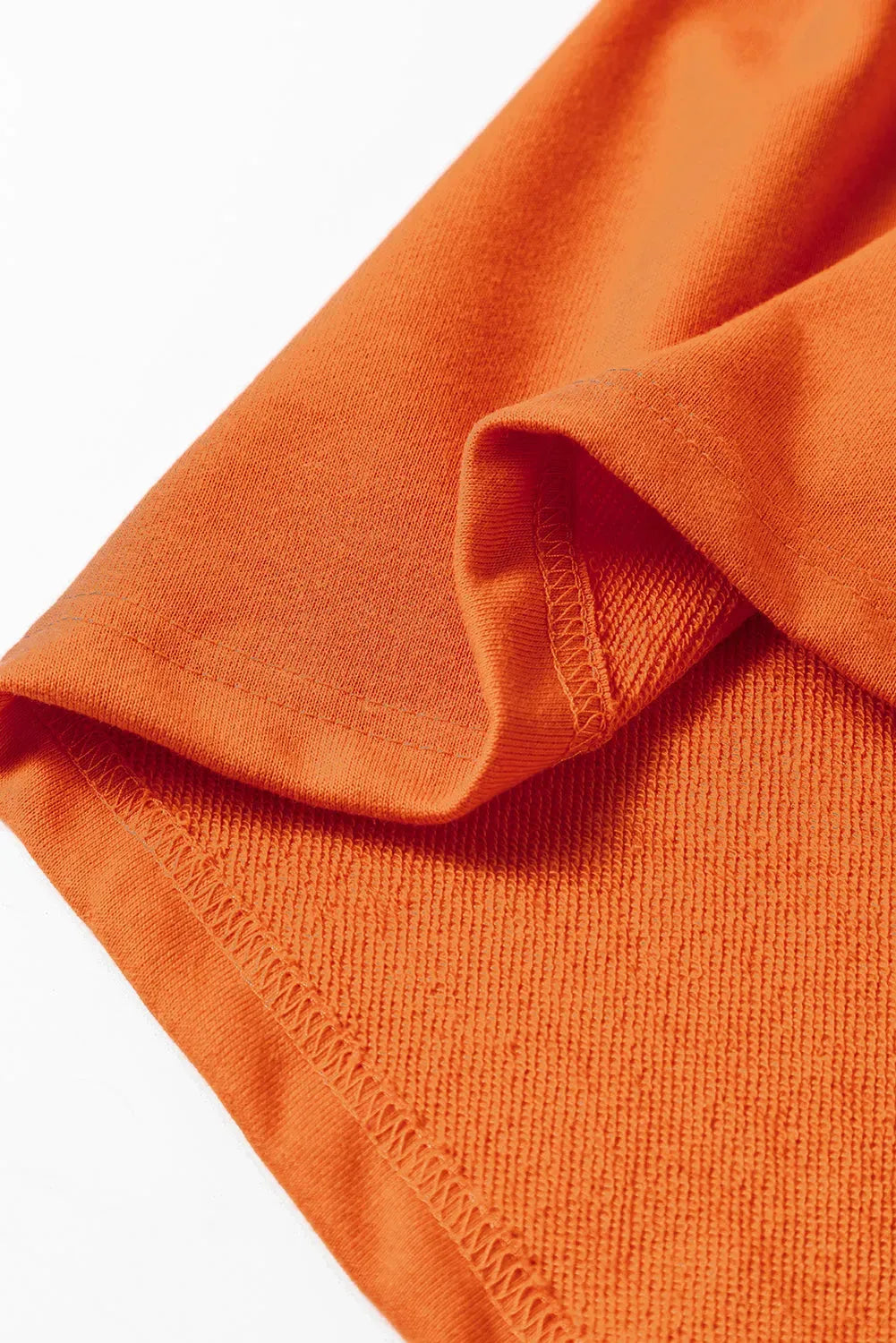 Carrot Fleece Patchwork Side Slits High Low Sweatshirt - Fashionfitz