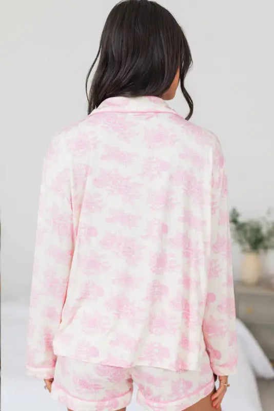 Sweet peony pajama set - luxurious comfort meets elegant style