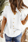 Swiss dot lace splicing short sleeve top - tops