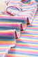 Colorful striped knit fabric for t-shirt dress - pink stripe crew neck, perfect to relax relax