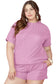 T-shirt and shorts plus size lounge set - loungewear