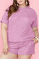 T-shirt and shorts plus size lounge set - loungewear