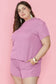 T-shirt and shorts plus size lounge set - loungewear