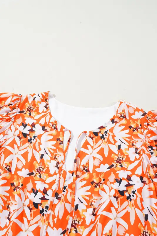 Tangerine plus size midi dress