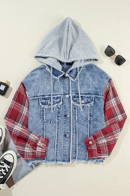 Tartan tryst denim jacket | women’s outerwear | fashionfitz