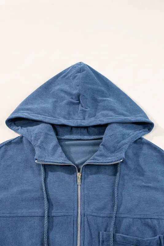 Teal trek hooded jacket - corduroy jackets