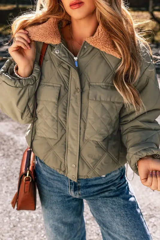 Teddy quilted puffer jacket