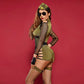 Temptation army cosplay lingerie - sea green / free