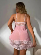 Temptation Perspective Sexy Mesh Babydoll Nightgown - Fashionfitz