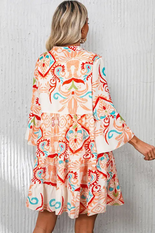 Terra cotta twirl dress