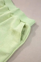 Textured Cropped Hoodie and Shorts Set - Fashionfitz