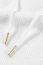 Textured Cropped Hoodie and Shorts Set - Fashionfitz