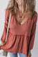 Textured grace puff sleeve tunic top