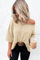 Textured knit drop shoulder tee - t-shirts