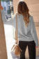 Textured knit round neck dolman sleeve sweater - sweaters