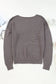 Textured knit round neck dolman sleeve sweater - sweaters