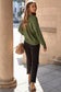 Textured knit round neck dolman sleeve sweater - sweaters