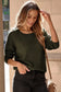 Textured knit round neck dolman sleeve sweater - sweaters