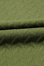 Textured Raglan Sleeve Pullover Sweatshirt - Fashionfitz