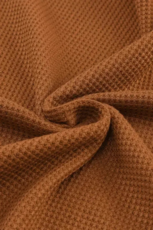 Textured Round Neck Long Sleeve Top - Fashionfitz