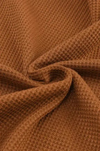 Textured Round Neck Long Sleeve Top - Fashionfitz