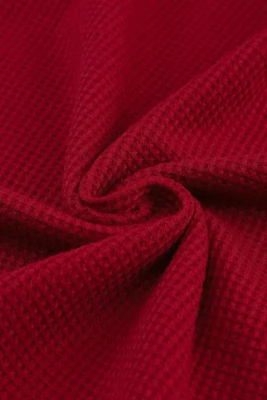 Textured Round Neck Long Sleeve Top - Fashionfitz