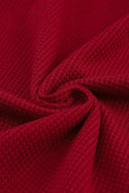 Textured Round Neck Long Sleeve Top - Fashionfitz