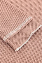 Textured Round Neck Long Sleeve Top - Fashionfitz