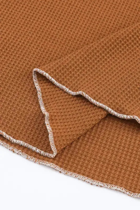 Textured Round Neck Long Sleeve Top - Fashionfitz