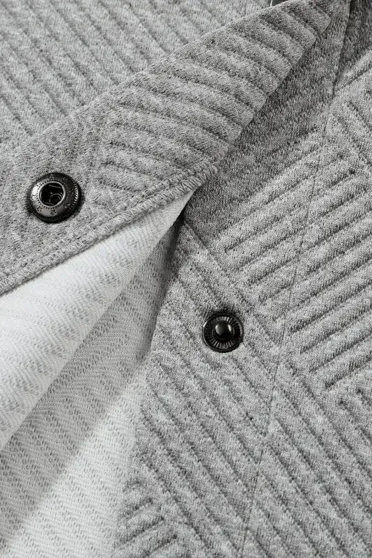 Textured Shacket - Flap Pocket - Fashionfitz