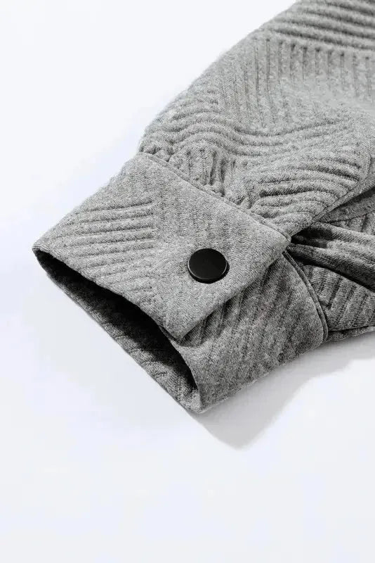 Textured Shacket - Flap Pocket - Fashionfitz