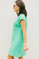 Textured t-shirt dress - mint green cap sleeve - dresses/t shirt dresses