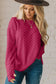 Textured thumbhole sleeve top - long tops