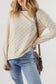 Textured thumbhole sleeve top - long tops